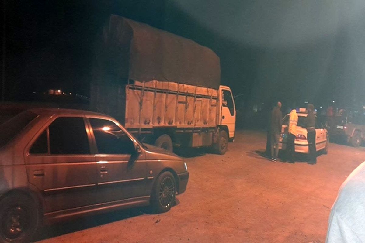 توقیف خودروی حمل دام زنده مشکوک در شهرستان شیروان