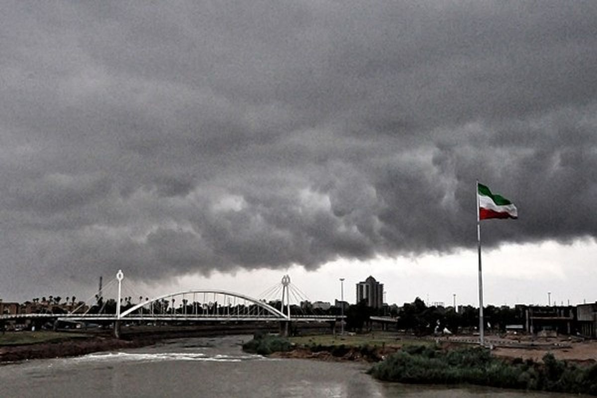 هشدار مهم سطح زرد هواشناسی خوزستان؛ فعالیت دو سامانه بارشی جدید و احتمال ریزش تگرگ