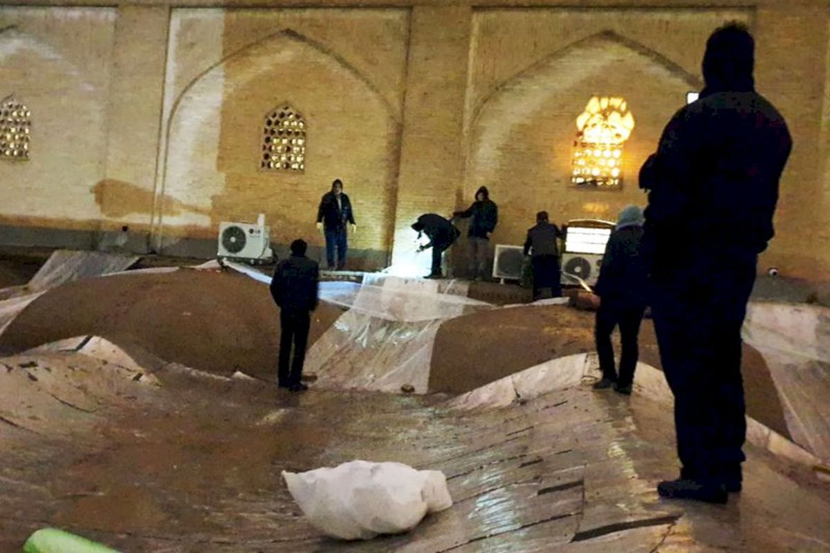 آغاز مرمت بناهای تاریخی آسیب دیده در اصفهان پس از بارش‌های اخیر