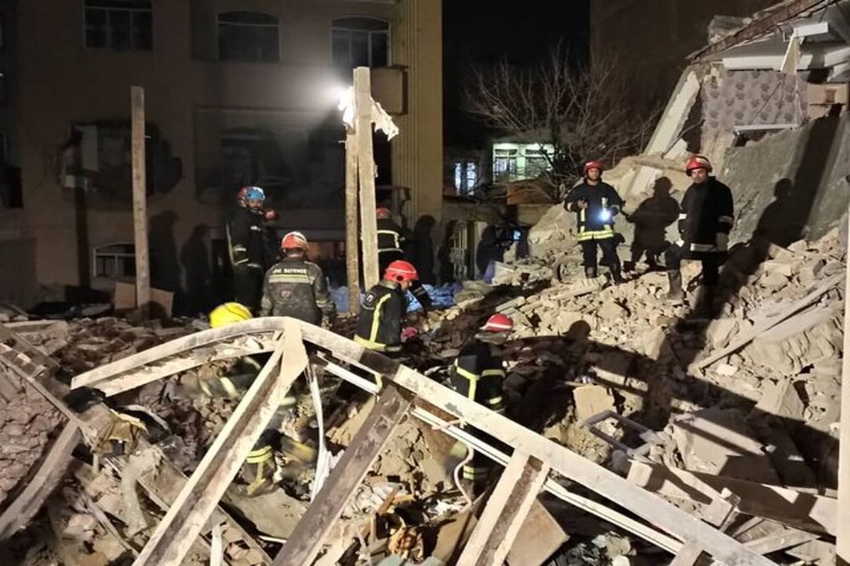 انفجار ۴ ساختمان در تبریز