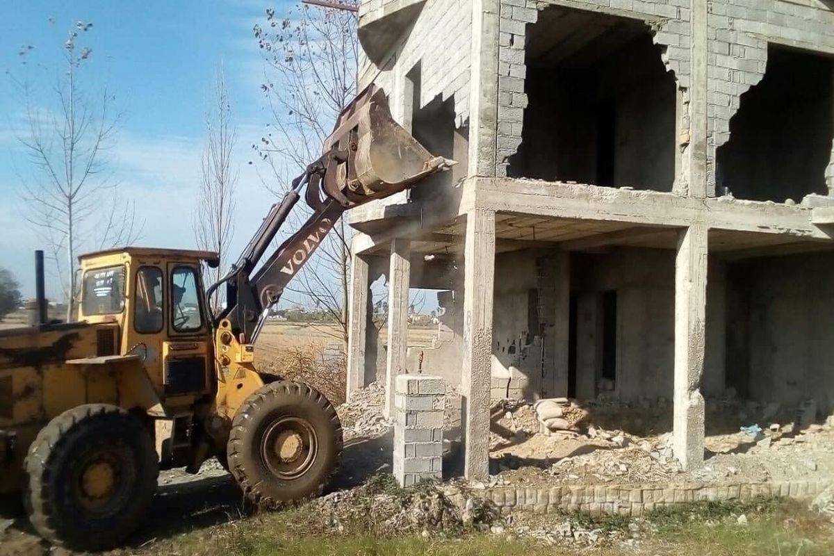 تخریب ۱۱ بنای غیرمجاز در توسکستان گرگان