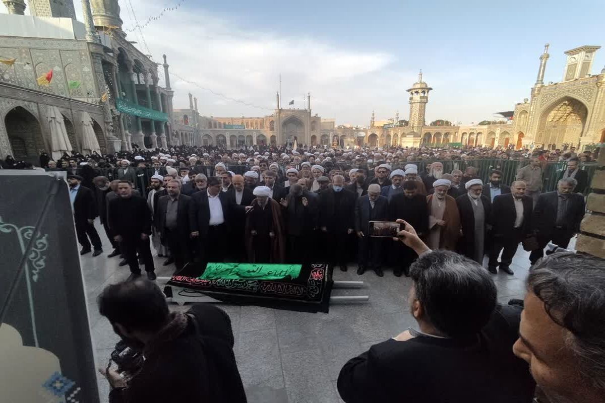 پیکر همسر شهید مطهری در قم تشییع و به خاک سپرده شد