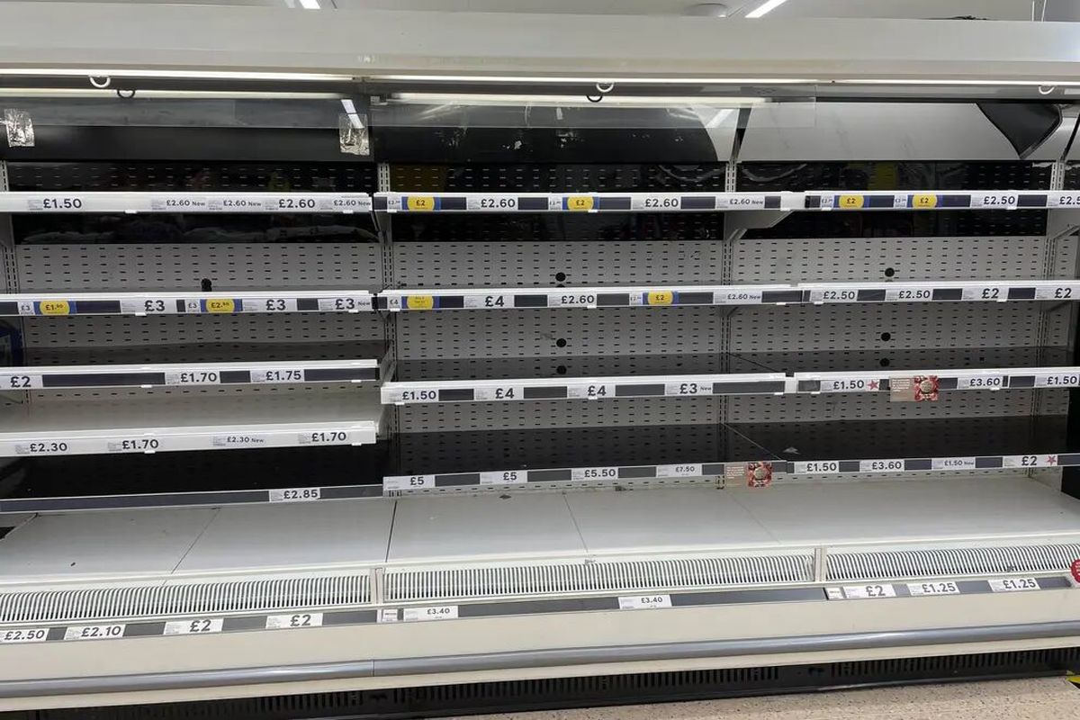 فروشگاه‌های خالی از مواد غذایی در انگلیس، زیر سایه جنگ در اوکراین