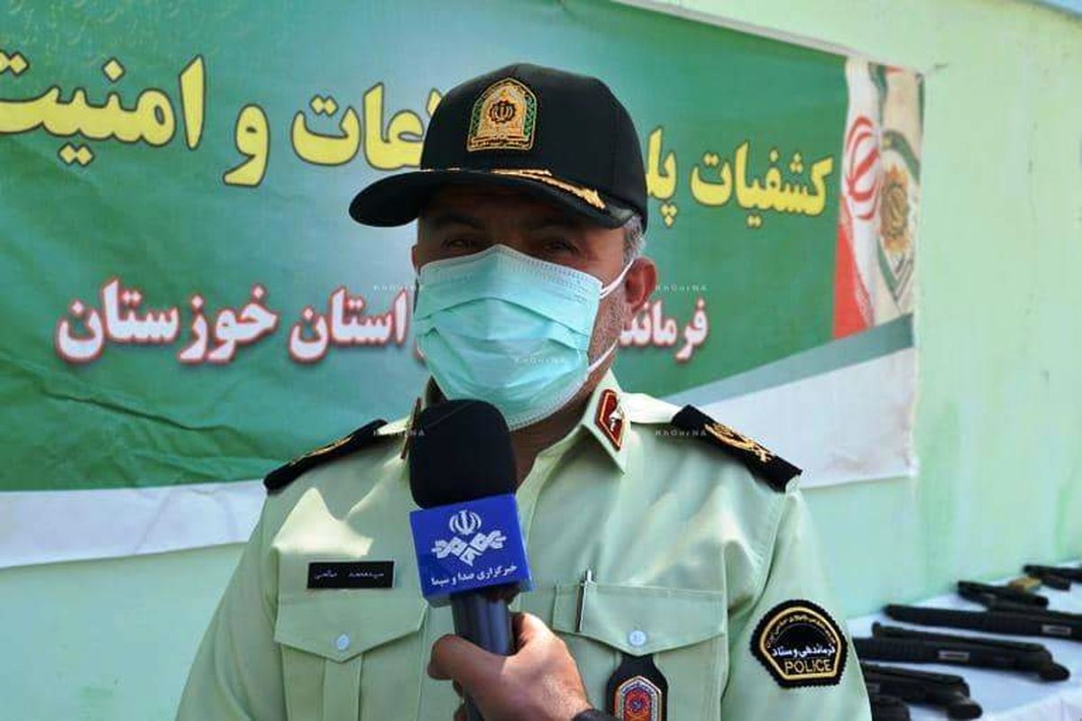 دستگیری  ۱۰۲ نفر و کشف ۱۲۴ قبضه انواع سلاح در خوزستان