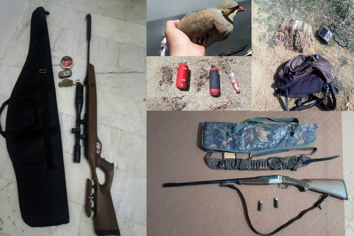 ۱۵ قبضه اسلحه از  شکارچیان متخلف در قزوین کشف و ضبط شد