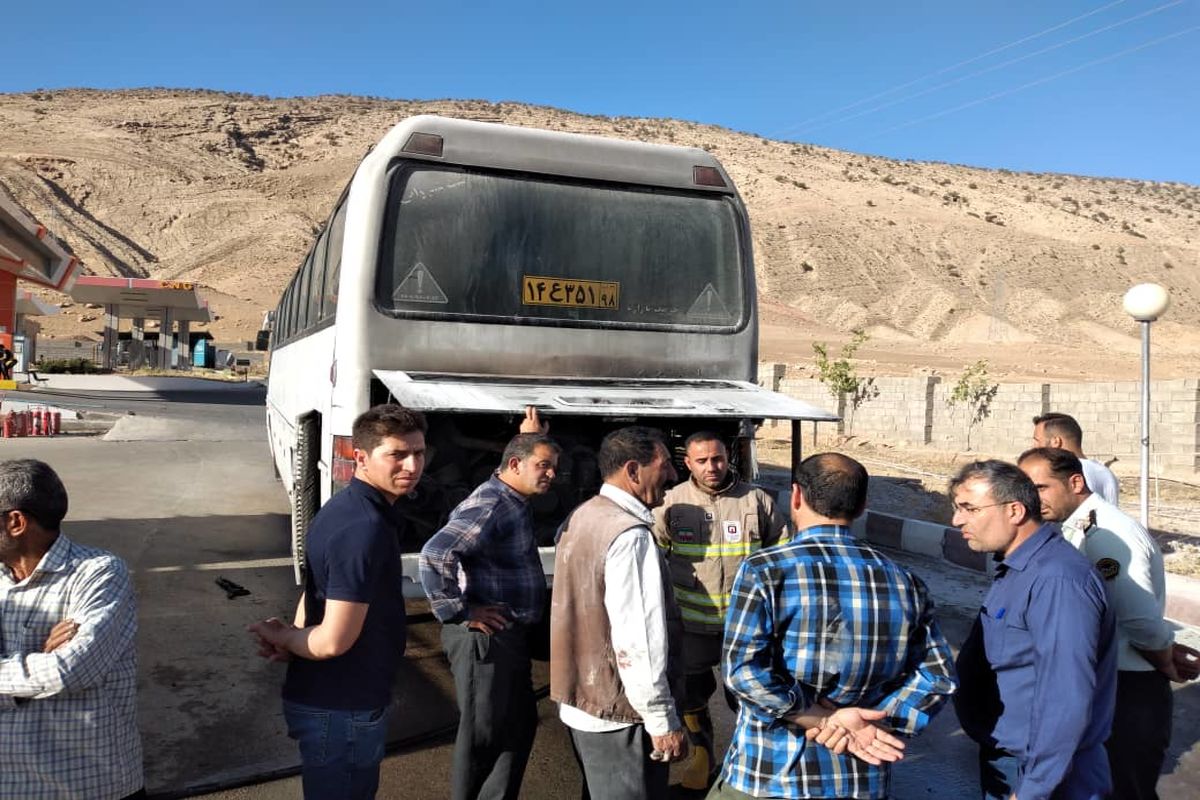 حریق اتوبوس حامل زائرین اربعین در مسیر ایلام_مهران