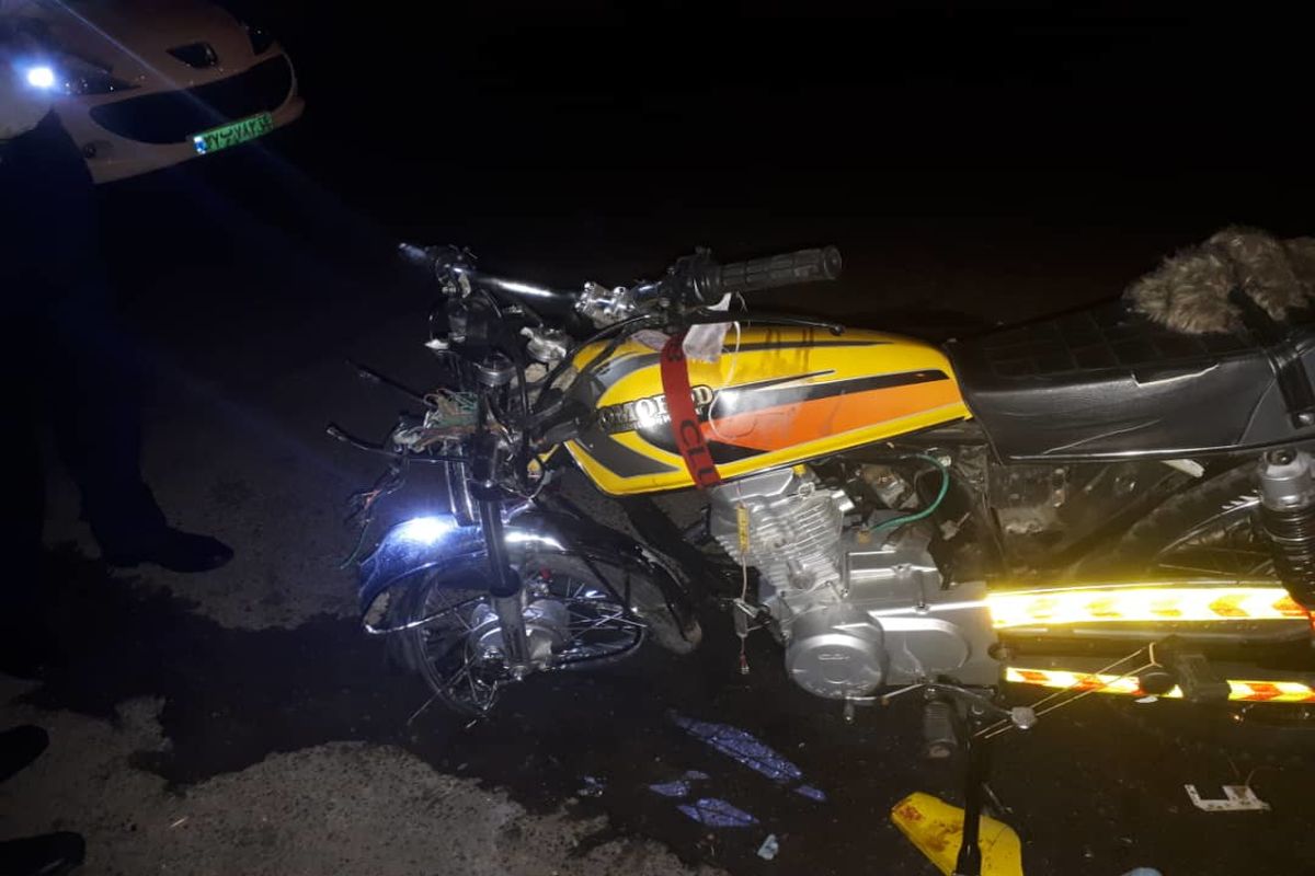 تصادف  دو موتور سیکلت در خیابان فداییان