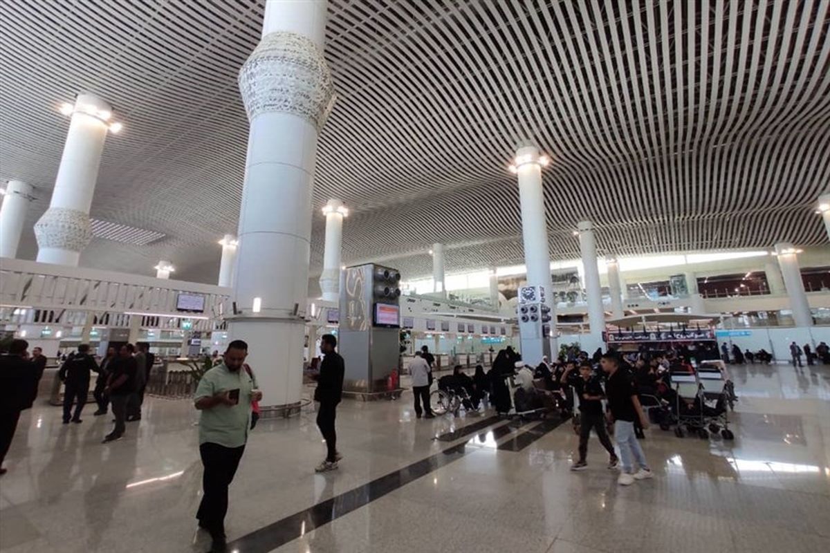 عدم ازدحام در فرودگاه امام خمینی (ره) هنگام خروج زائرین اربعین از ایران و سفر به عراق