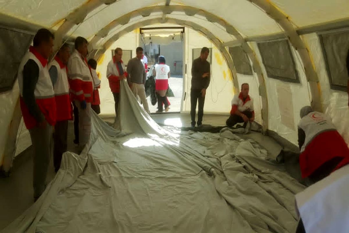 اختصاص ۵ دستگاه چادر ویژه بیمارستان صحرایی سیار سریع الاستقرار به جمعیت هلال احمر کهگیلویه و بویراحمد