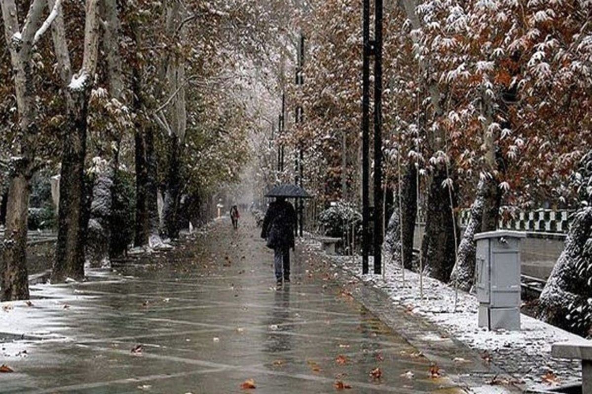 بارش برف و باران و کاهش دمای هوا در استان تهران