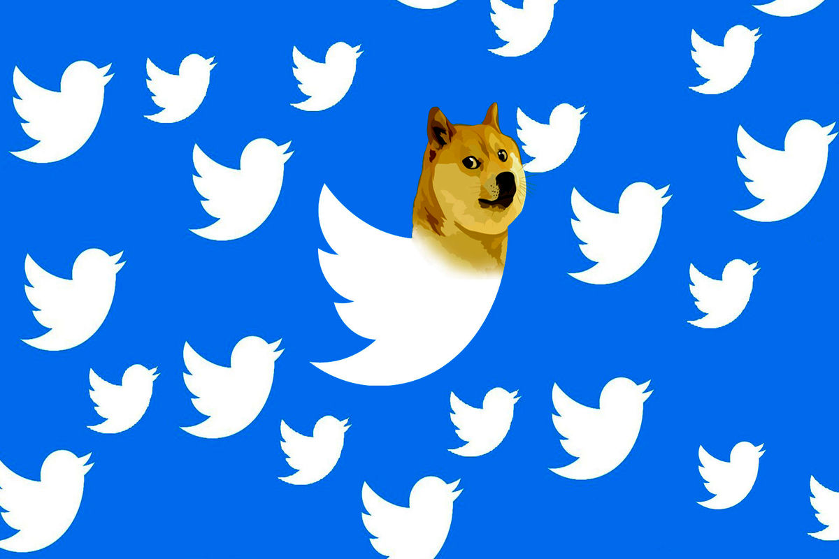 لوگوی دوج کوین در صفحه اصلی توییتر ظاهر می‌شود