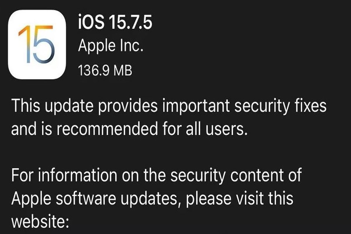 انتشار iOS ۱۵.۷.۵ با بهبود‌های امنیتی برای آیفون‌های قدیمی