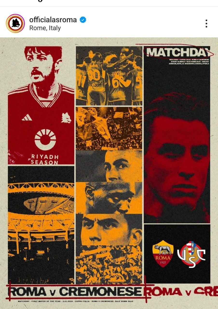 پوستر جدید باشگاه رم با حضور سردار آزمون +عکس