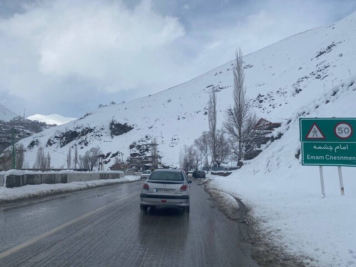 بارش برف و باران در محور‌های مواصلاتی ۱۱ استان کشور