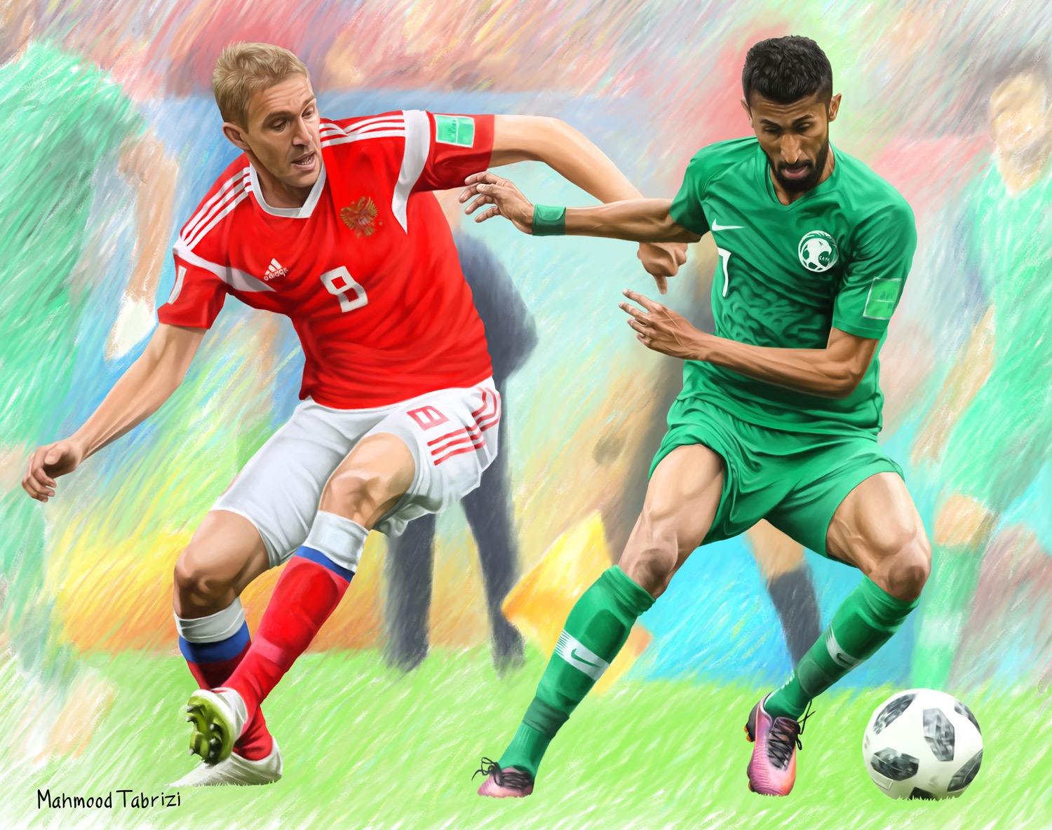 تبریزی: فوتبالیست‌های بزرگی از جهان علاقه‌مند به آثارم بوده‌اند/ فوتبال به هنر و گرافیک وابسته است