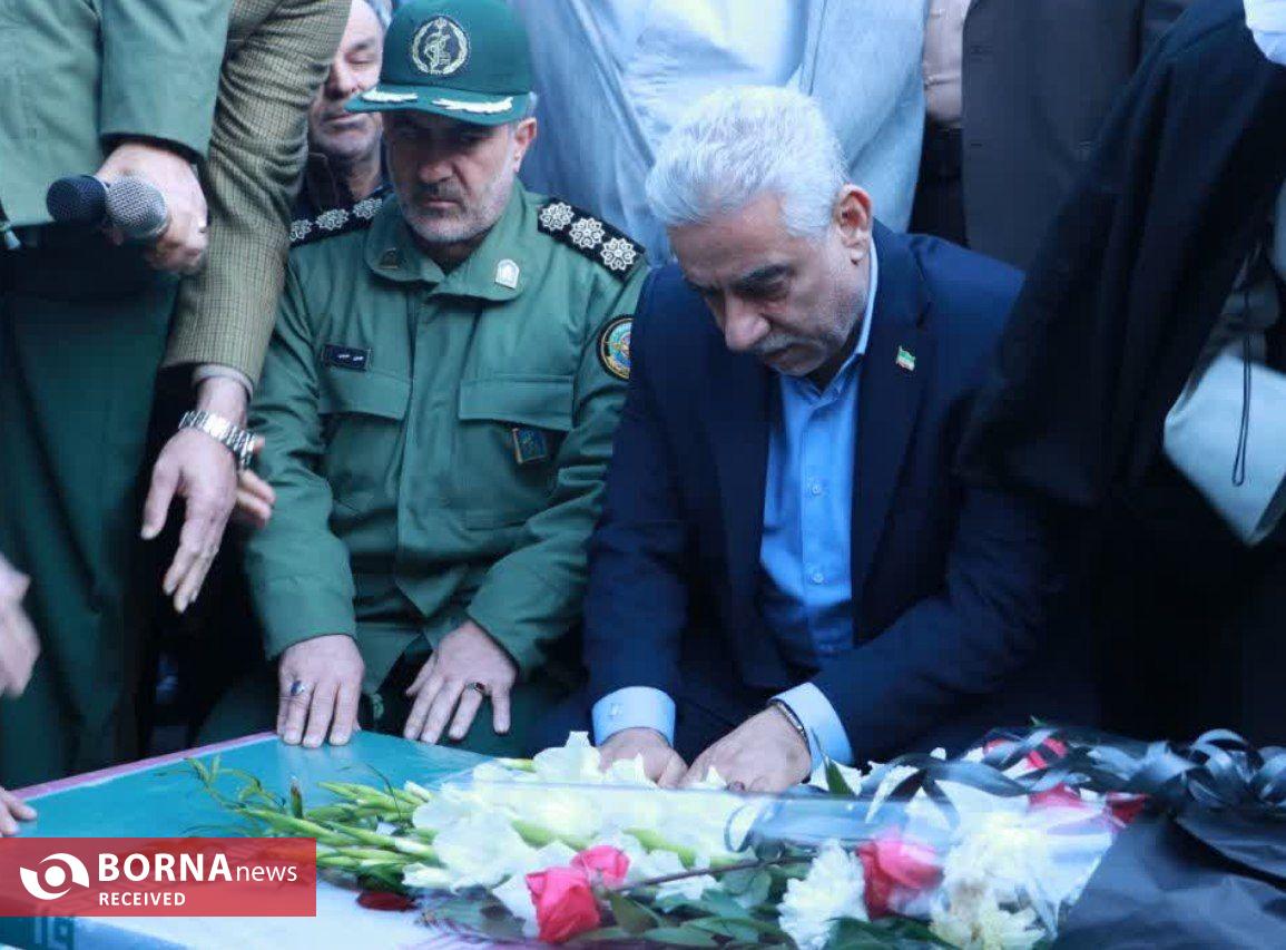 مراسم تشییع پیکر مطهر ۲ شهید گمنام در رشت