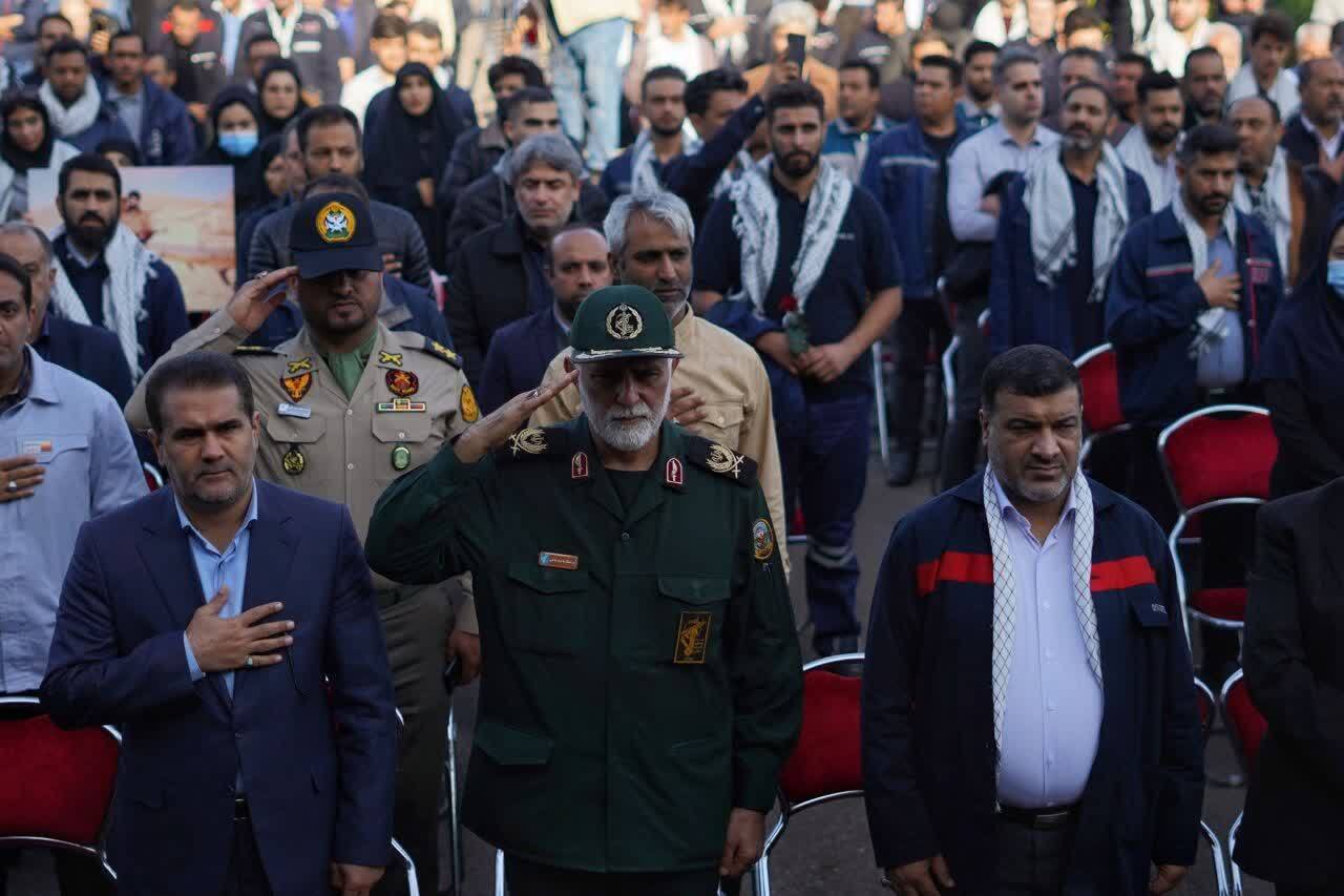 شهید گمنام 18 ساله در یادمان فولاد خوزستان به خاک سپرده شد