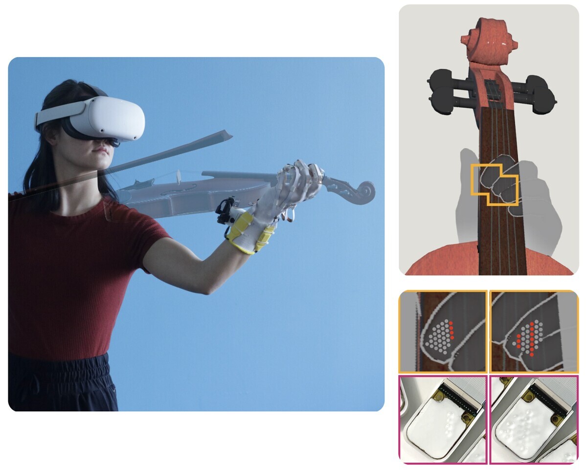 با استفاده از دستکش های HIGHRES haptic VR ببینید