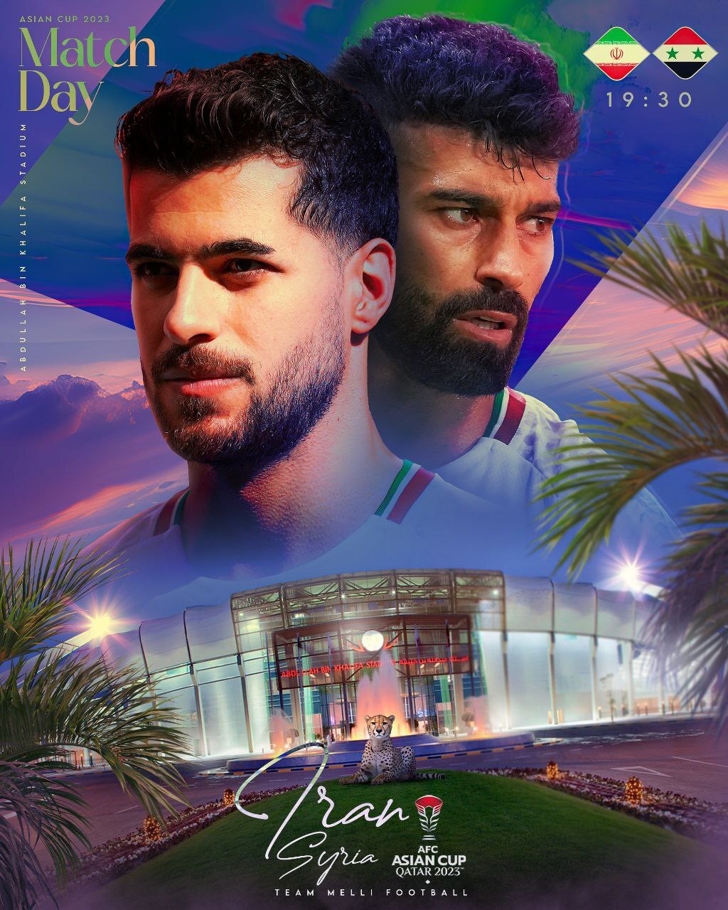 جام ملت‌های آسیا ۲۰۲۳/ از پوستر ویژه بازی ایران - سوریه
