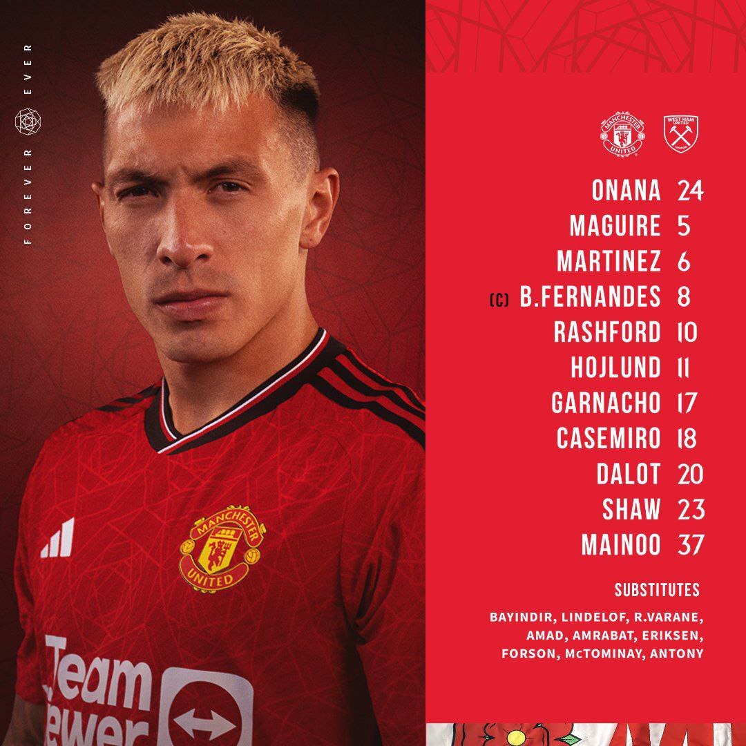 ترکیب منچستریونایتد برابر وستهام مشخص شد