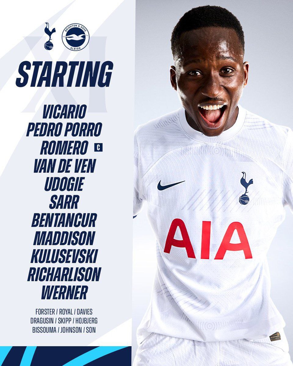 اعلام ترکیب تاتنهام برابر برایتون