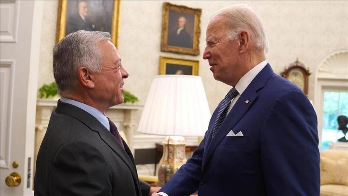 دیدار پادشاه اردن و رئیس جمهور آمریکا در واشنگتن