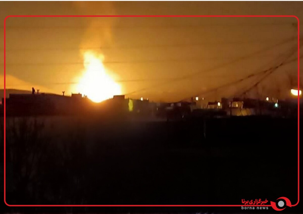 تصاویری از انفجار بامداد امروز در خط لوله انتقال گاز سراسری در محدوده بروجن