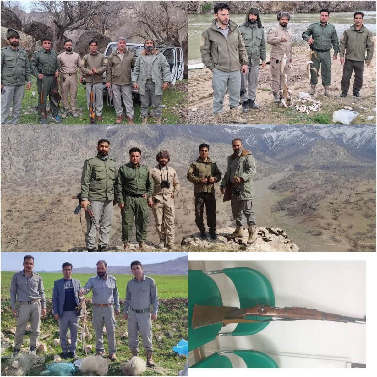 دستگیری ۵ گروه متخلف صید و شکار در سفیدکوه خرم آباد
