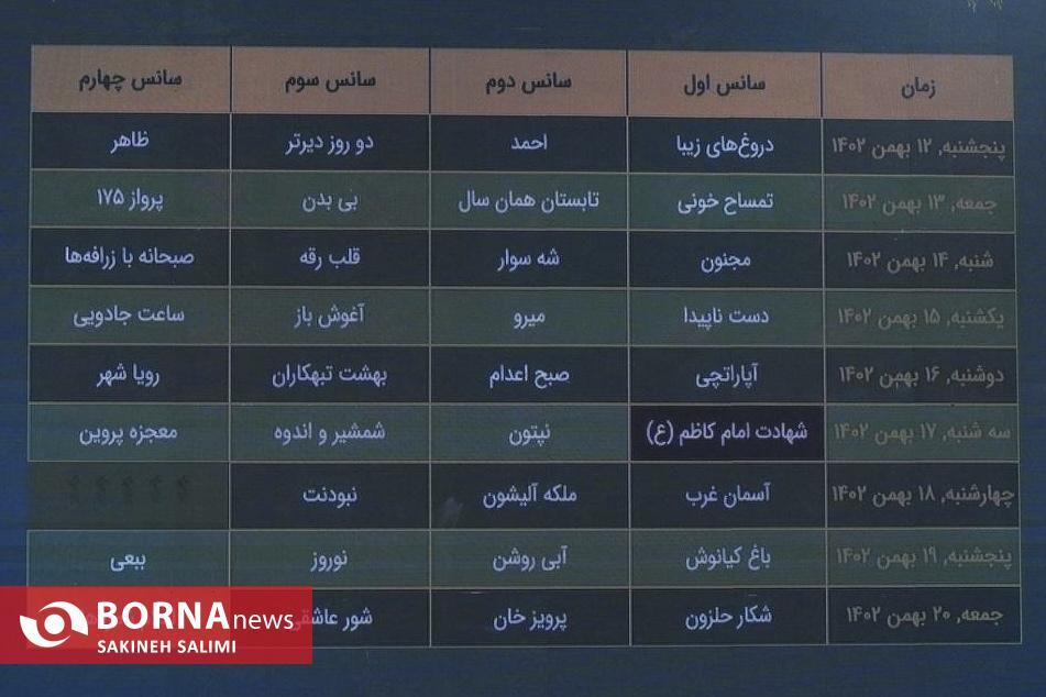 آیین رونمایی از پوستر و قرعه‌کشی جدول اکران «فیلم فجر» برگزار شد/ «دروغ‌های زیبا» آغازگر جشنواره