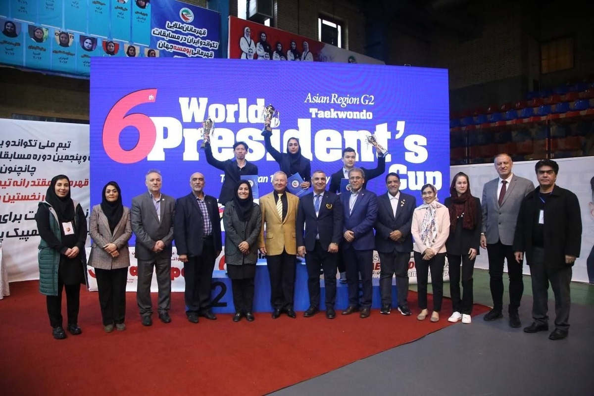 دختران پاراتکواندو ایران روی سکوی قهرمانی ایستادند