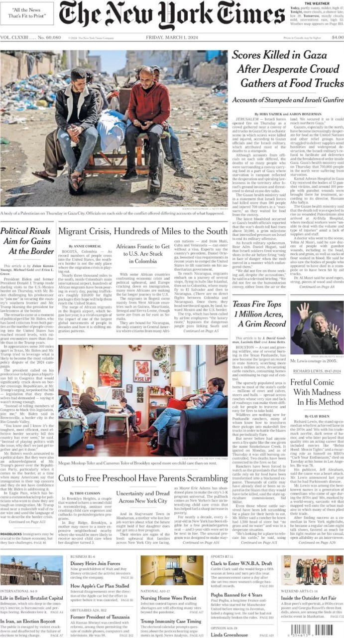 صفحه نخست روزنامه‌های امروز آمریکا؛ رقابت بایدن و ترامپ به مرزها کشیده شد!