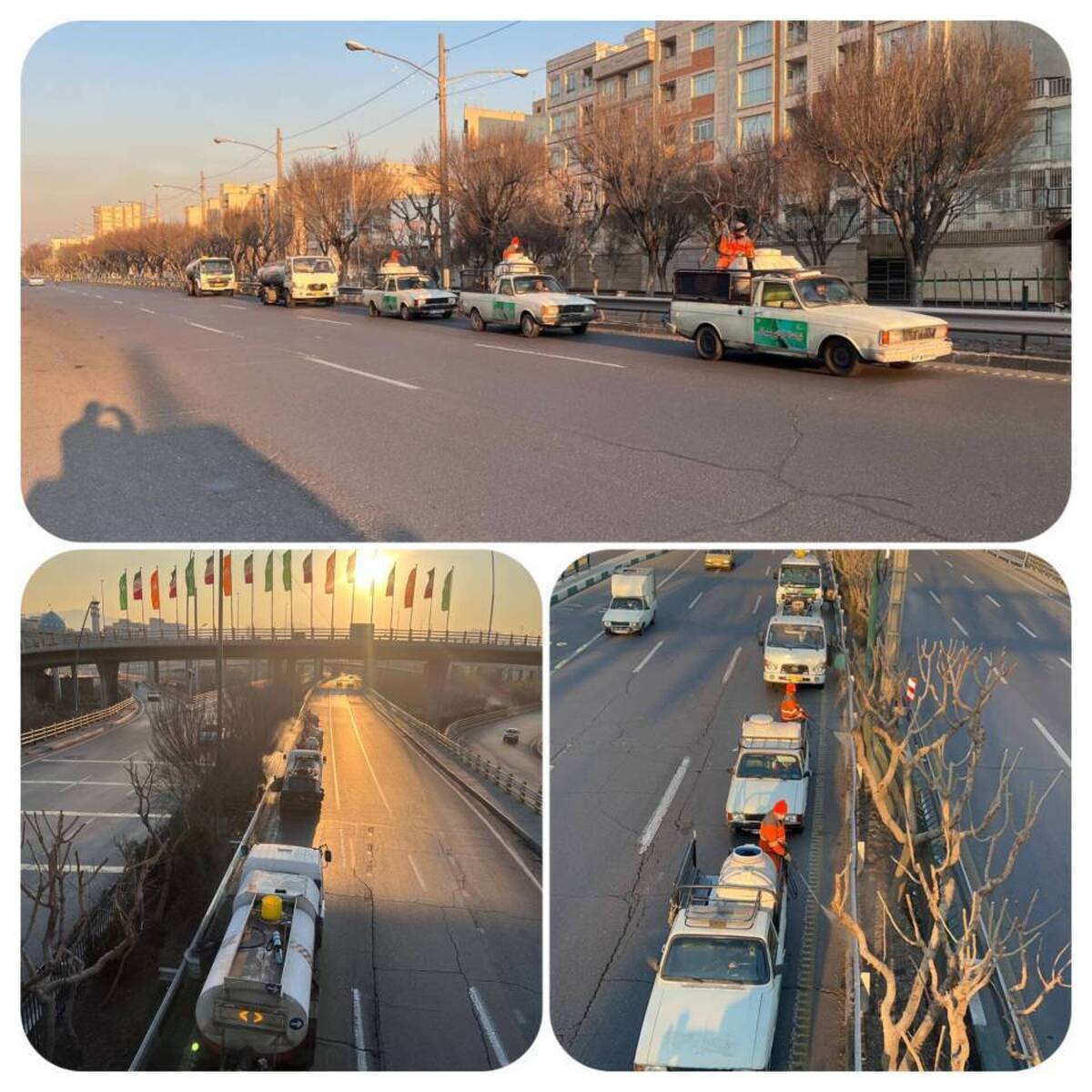 نظافت و رفت و روب در بزرگراه محلاتی