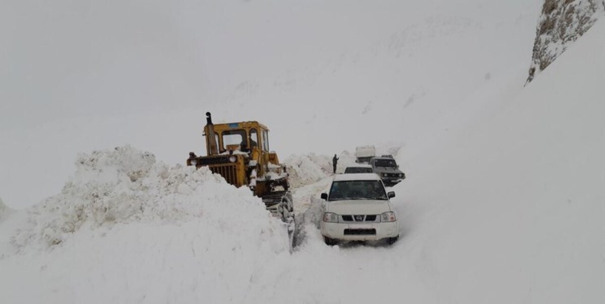 بارش شدید برف در حصار ولیعصر - قزوین
