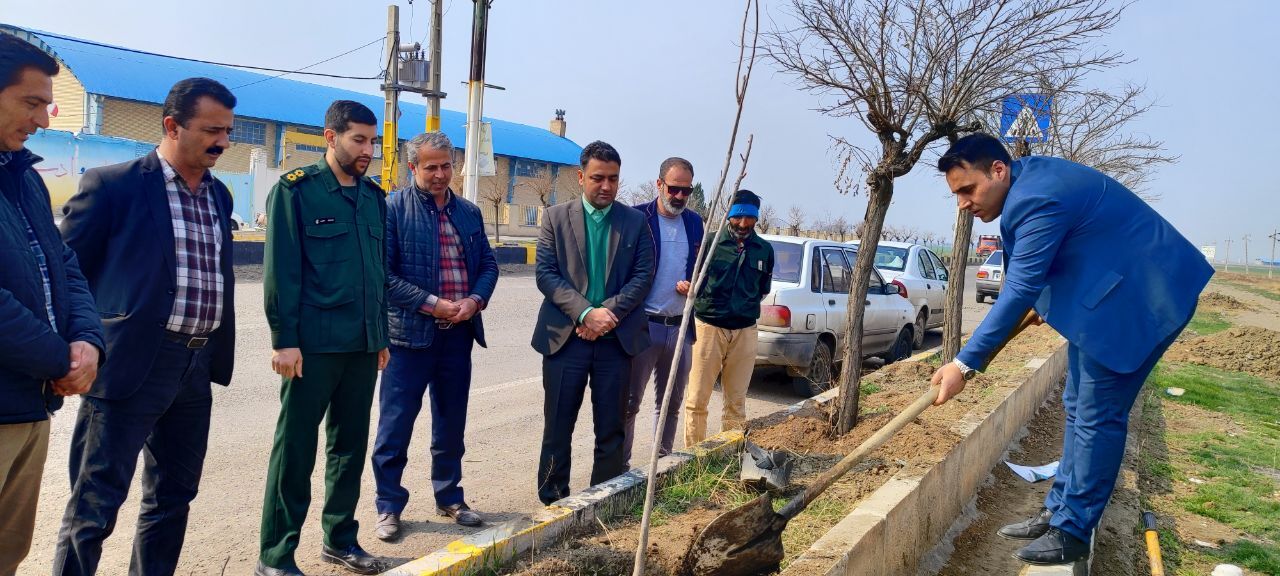 غرس ۸۰۰ نهال در شهرداری خاکعلی غرس ۸۰۰ نهال در شهرداری خاکعلی