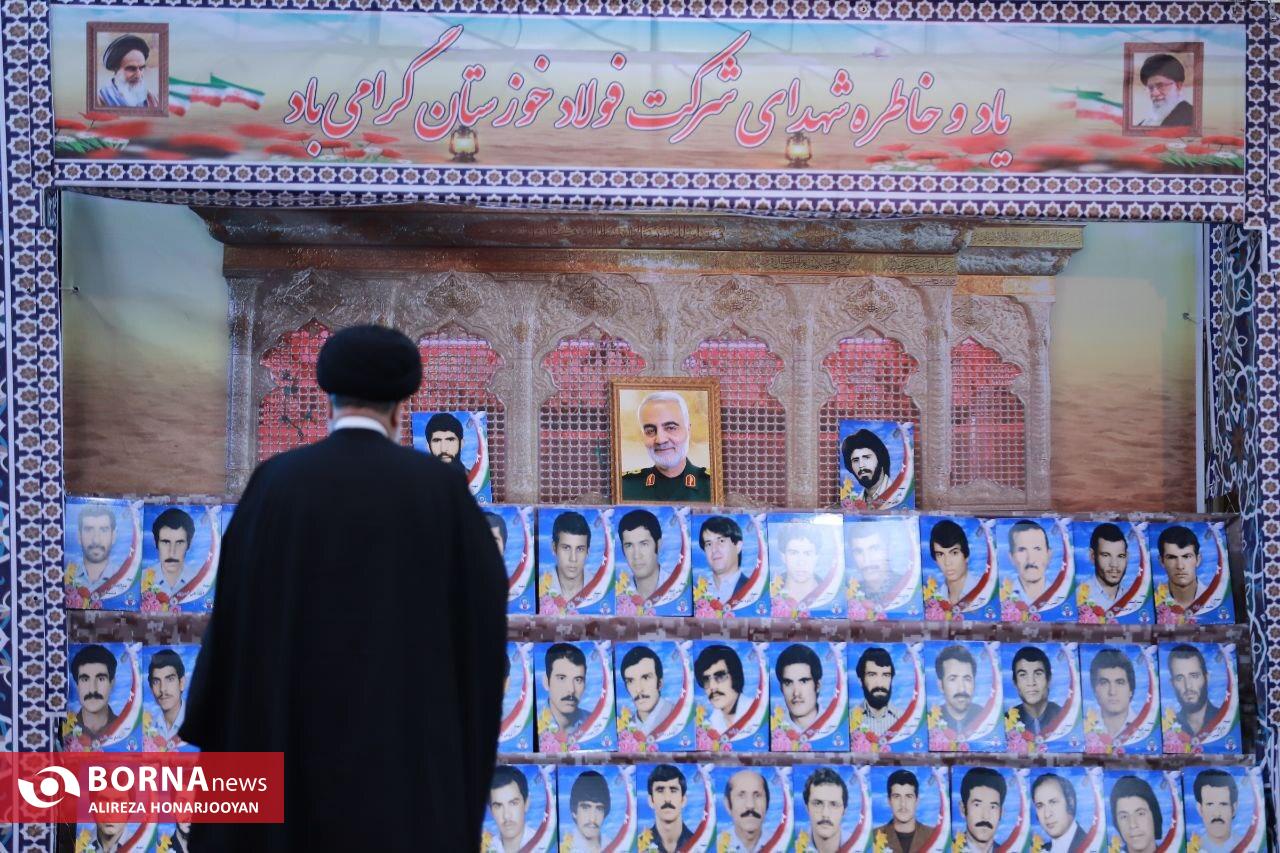 رییس جمهور به زیارت شهدای تازه تفحص شده رفت