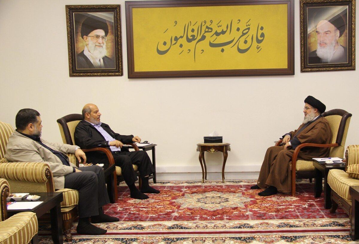مقامات ارشد حماس با سیدحسن نصرالله دیدار کردند