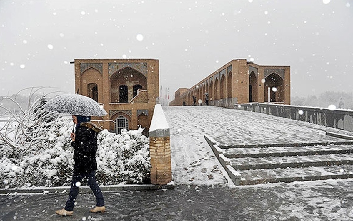 بارش برف اصفهان