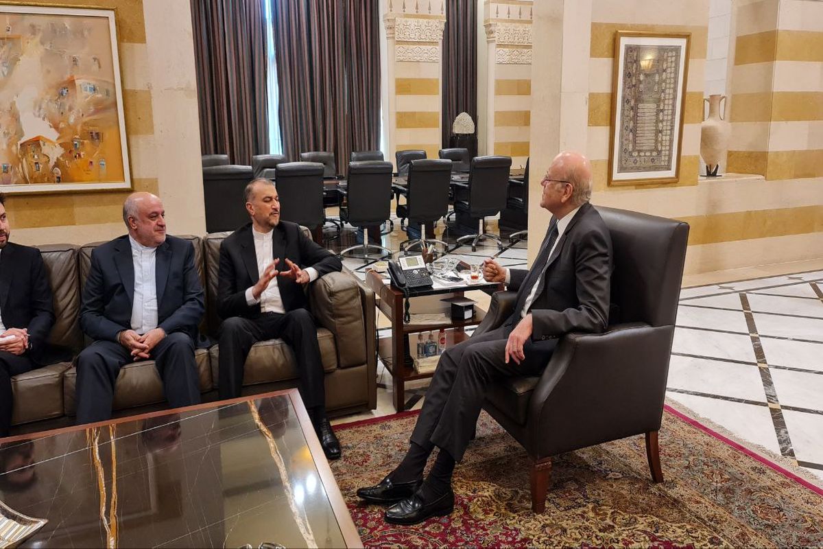 امیرعبداللهیان با نخست وزیر  دولت پیشبرد امور لبنان دیدار کرد