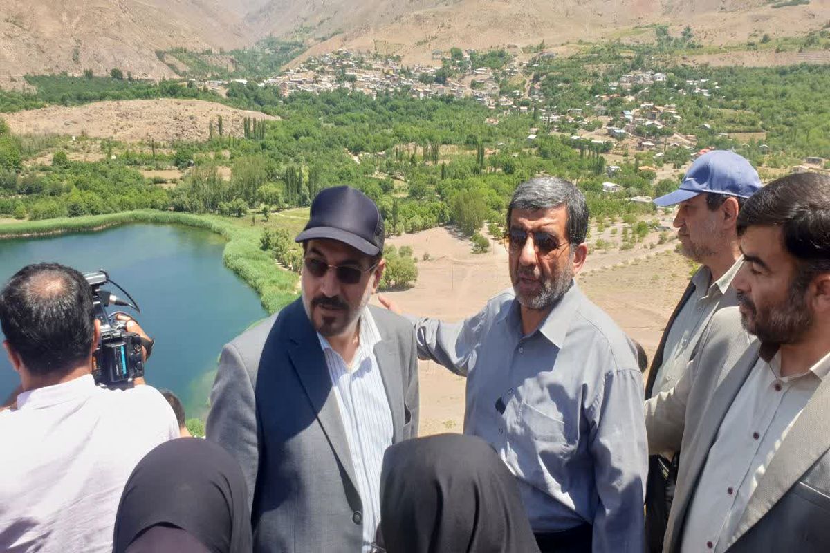 وزیر میراث فرهنگی از دریاچه اوان در منطقه الموت قزوین دیدن کرد