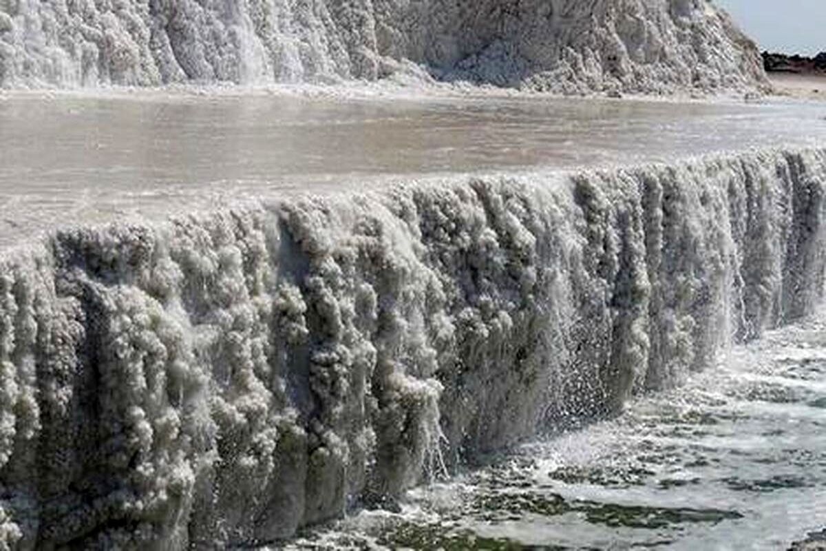 تنها آبشار نمکی جهان در ایران است+ تصاویر