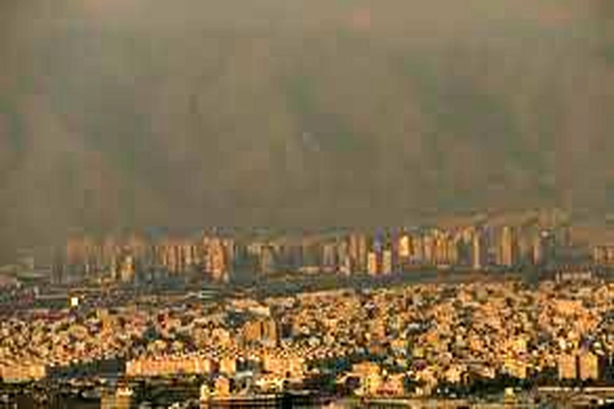 کیفیت هوای شهرستان‌های نهبندان و بیرجند در وضعیت ناسالم