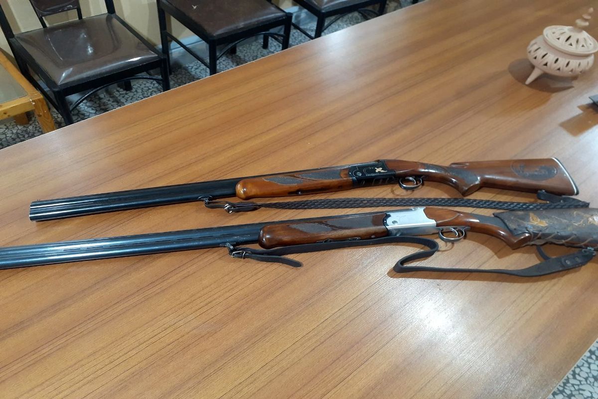 دو قبضه سلاح شکاری در  شهرستان رودسر کشف وضبط شد
