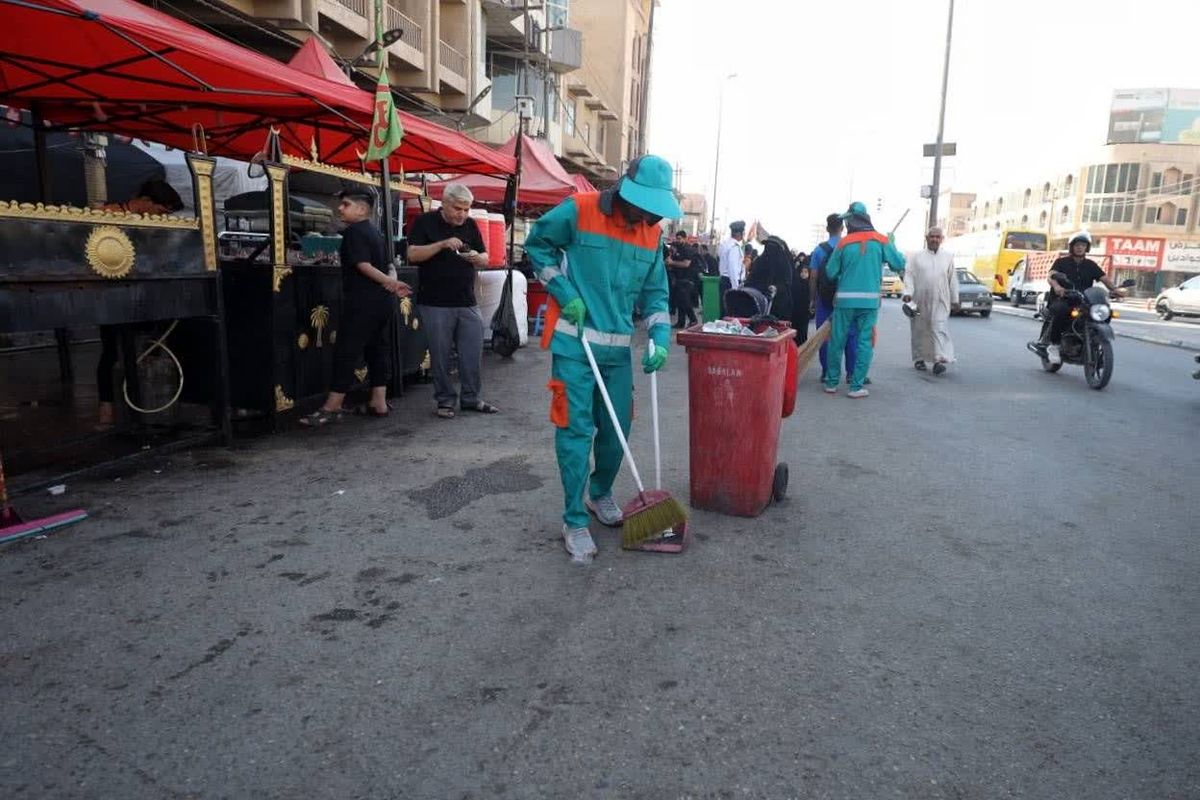 جمع آوری روزانه ۱۸۰ تن زباله از شهر نجف اشرف