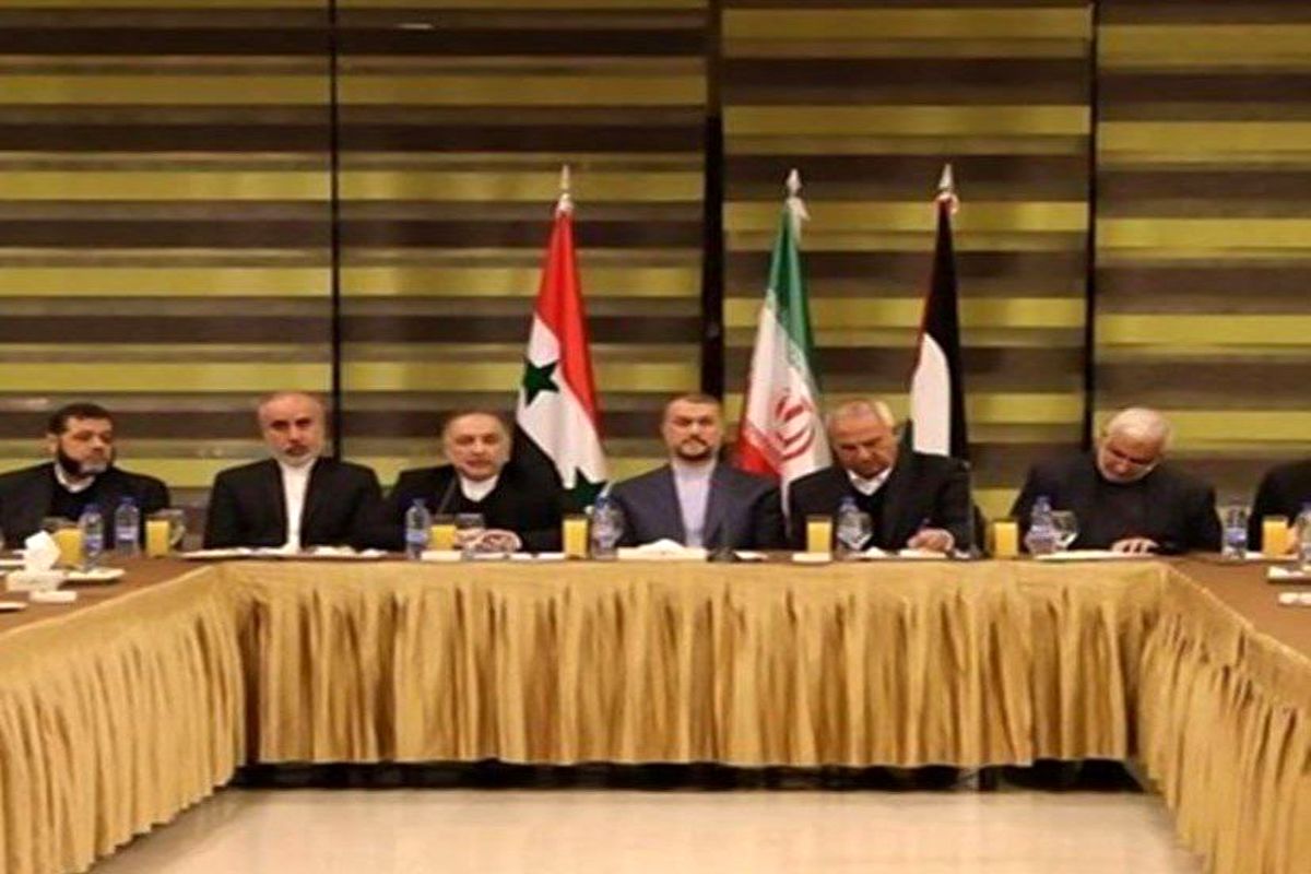 دیدار وزیرخارجه با رهبران گروه‌های مقاومت/ امیرعبداللهیان: ایران از حمایت مقاومت در غزه دست نخواهد کشید