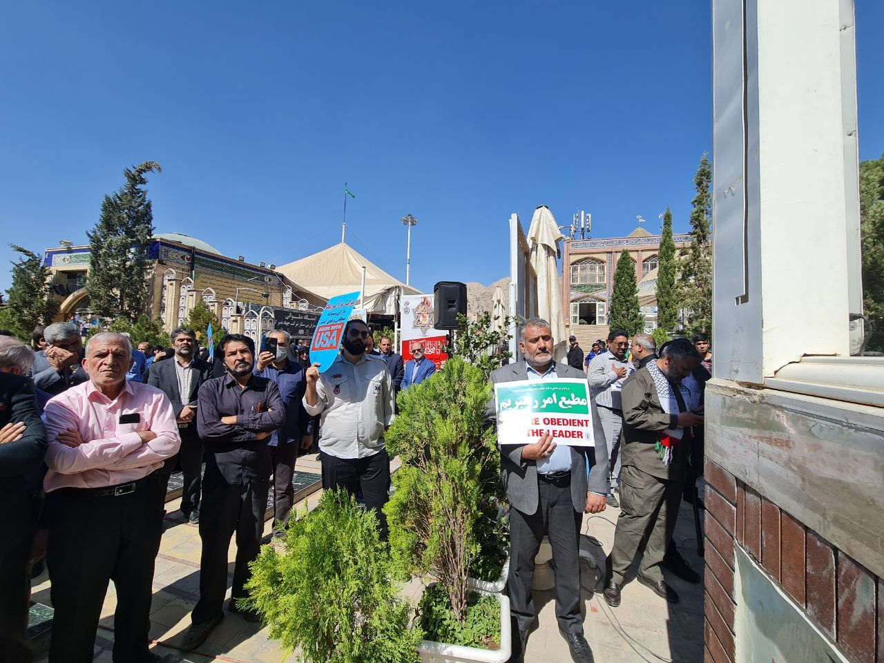 محکومیت حمله وحشیانه صهیونیست‌ها به بیمارستان المعمدانی در گلزار شهدای کرمان