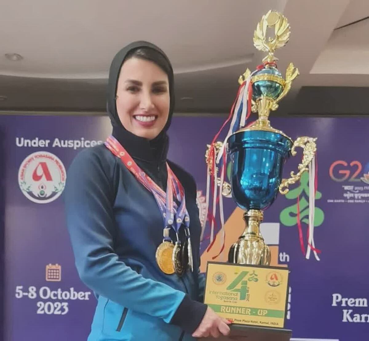 کسب دو مدال طلا مسابقات بین المللی یوگا توسط فرحنار پرتوی مهر