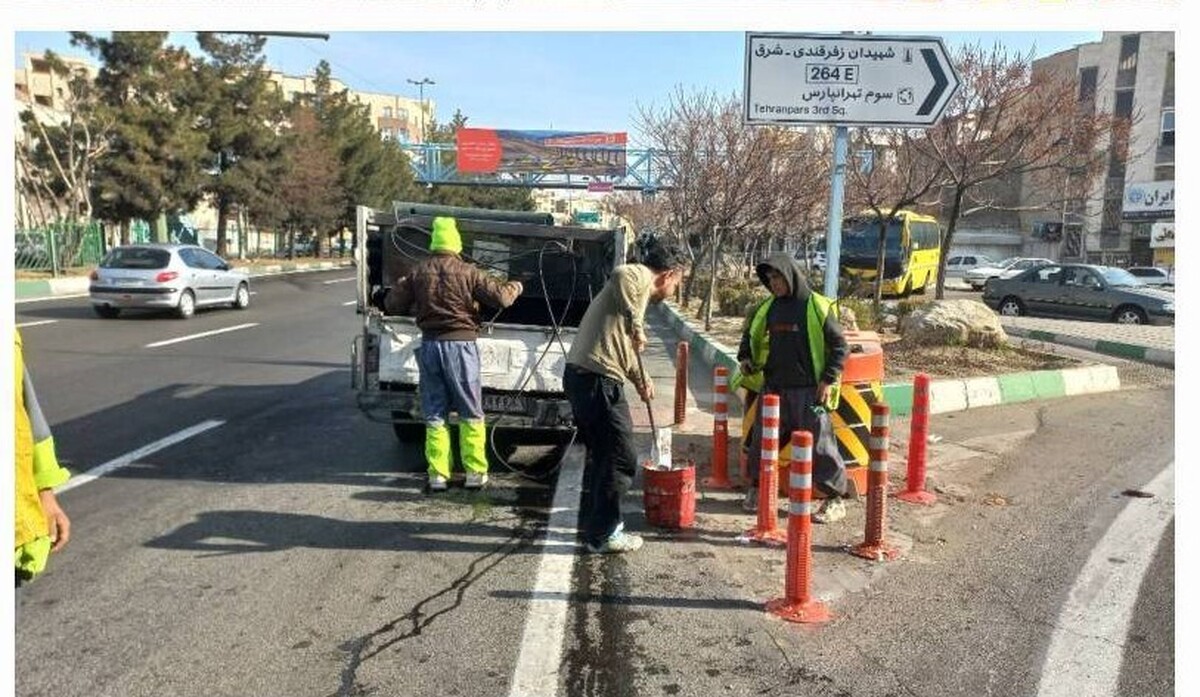 المان های شهری منطقه 4تهران مرمت شد