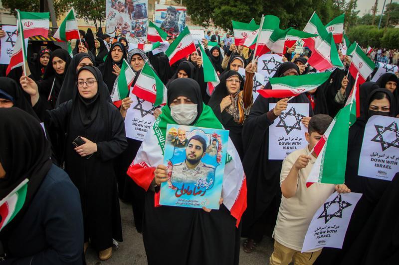 اجتماع پر شور مردم اهواز در حمایت از مردم غزه برگزار شد + عکس