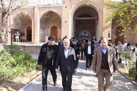 قائم مقام وزیر میراث فرهنگی از سرای سعدالسلطنه قزوین بازدید کرد