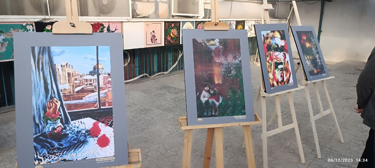 برگزاری نمایشگاه نقاشی «غزه میدان حق و باطل» در دانشگاه فرشچیان/ محمدی: باید با ابزار هنر مظلومیت مردم غزه را نمایش دهیم